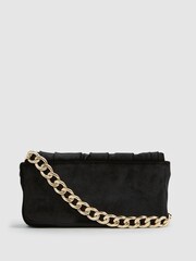 Schwarz - Reiss Camille Clutch aus Samt mit verdrehtem Design - Bild 5 von 7