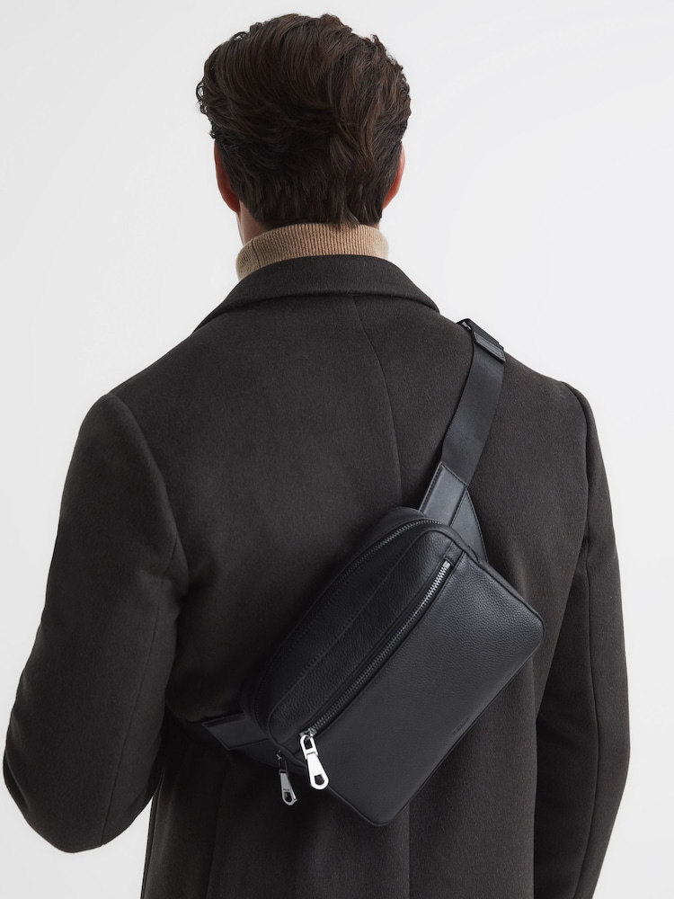 Bolso bandolera de cuero Carter de Reiss - Imagen 2 de 9