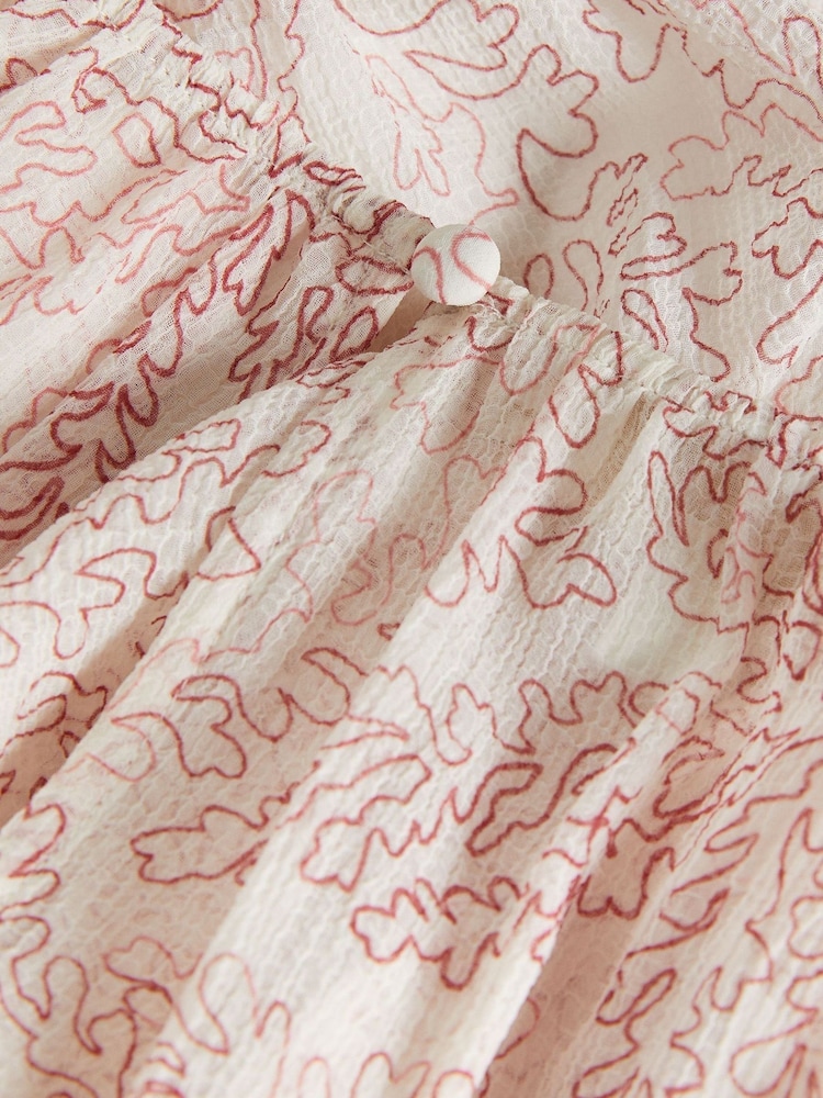 Ted Baker Cream Evelyna Printed Texture Mini Dress - Image 6 of 6