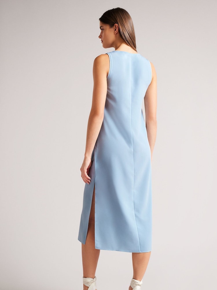 Ted Baker Blue Laurez Slip Dress With Lace Detail - Image 2 of 4 Ted Baker Blue Laurez Slip Dress With Lace Detail - Image 2 of 4