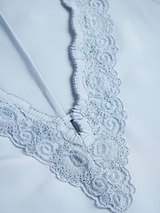 Ted Baker Blue Laurez Slip Dress With Lace Detail - Image 3 of 4