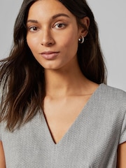 Ted Baker Grey Michahd Textured Peplum Midi Dress - Slika 2 iz 3