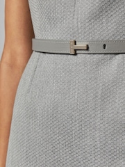 Ted Baker Grey Michahd Textured Peplum Midi Dress - Slika 3 iz 3