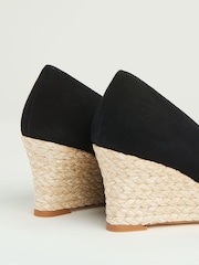 LK Bennett Black Espadrille Eevi Round Toe Pumps - Image 1 of 3