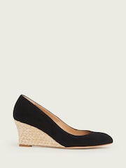 LK Bennett Black Espadrille Eevi Round Toe Pumps - Image 2 of 3