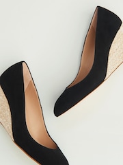 LK Bennett Black Espadrille Eevi Round Toe Pumps - Image 3 of 3