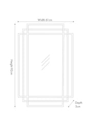 Pacific Gold Rectangular Multi Framed Wall Mirror - Image 5 of 5