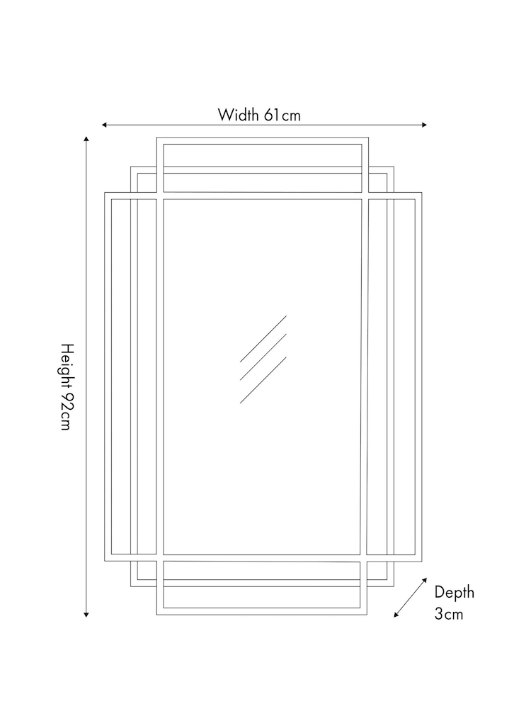 Pacific Gold Rectangular Multi Framed Wall Mirror - Image 5 of 5 Pacific Gold Rectangular Multi Framed Wall Mirror - Image 5 of 5