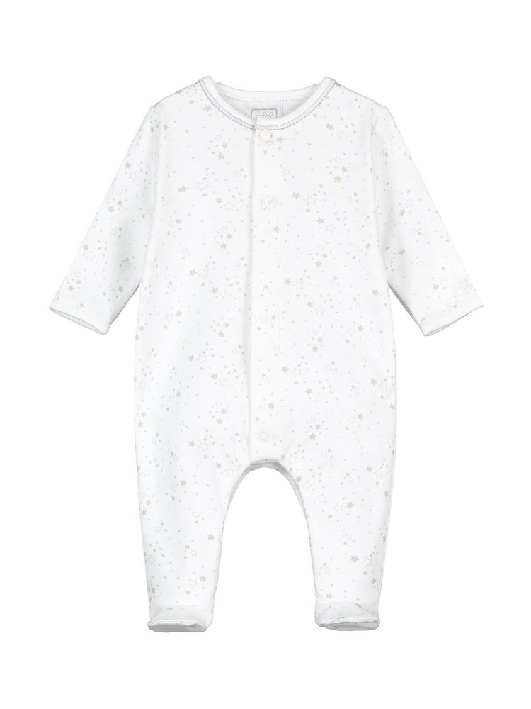Emile Et Rose Grey 100% Cotton Star Print Three Piece Baby Gift Set - Image 2 of 4