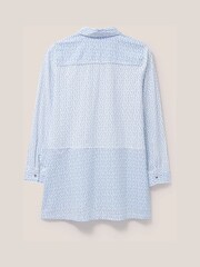White Stuff Lottie White Longline Mix Shirt - Image 5 of 6