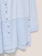 White Stuff Lottie White Longline Mix Shirt - Image 6 of 6