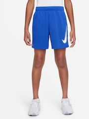 Nike Blue Dri-FIT Multi+ Graphic Training Shorts - Image 1 of 6
