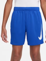 Nike Blue Dri-FIT Multi+ Graphic Training Shorts - Image 3 of 6