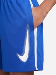 Nike Blue Dri-FIT Multi+ Graphic Training Shorts - Image 5 of 6