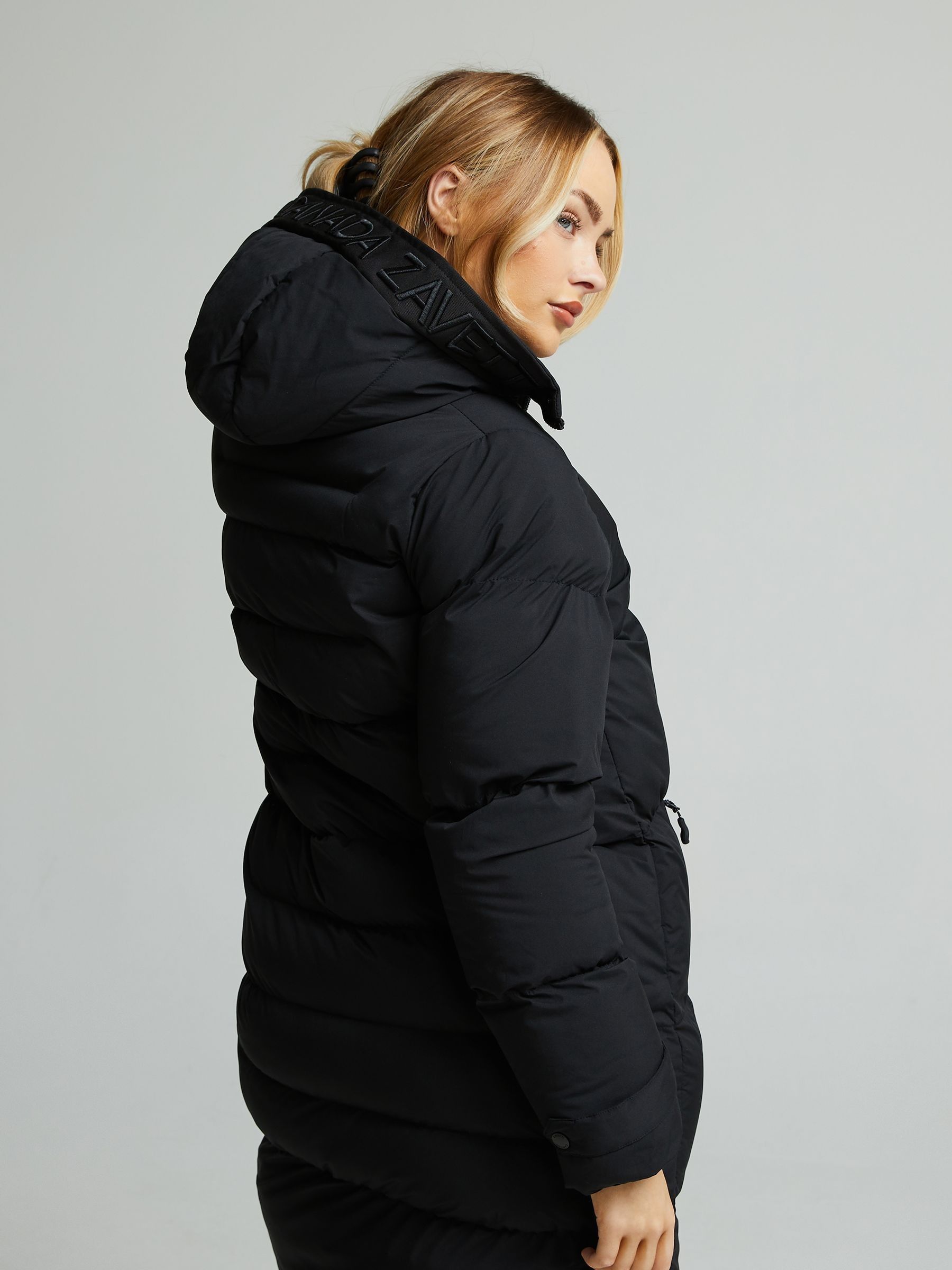 Buy Zavetti Canada Jet Black Alora Longline Puffer Coats from the