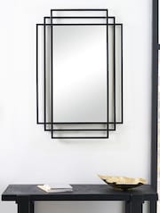 Pacific Black Rectangular Multi Framed Wall Mirror - Image 1 of 4