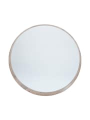 Pacific Natural Wood Veneer Round Wall Mirror - Image 2 of 4