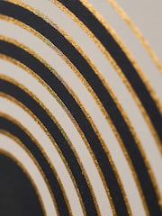 Pacific Black Art Deco Print With Linear Gold Detail - Image 6 of 6