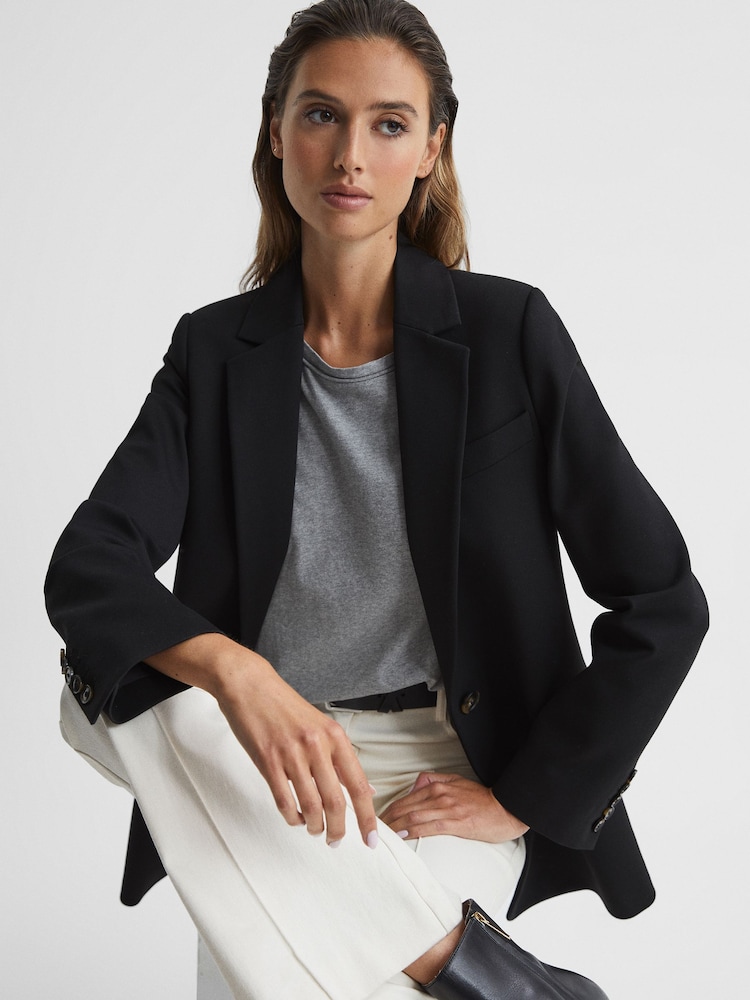 Reiss Grey Tereza Cotton-Jersey Crew Neck T-Shirt - Image 6 of 6 Reiss Grey Tereza Cotton-Jersey Crew Neck T-Shirt - Image 6 of 6