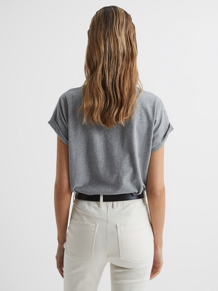 REISS Tereza T-Shirt aus Baumwolljersey - Bild 7 von 7