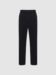 Reiss Black Vera Ponte Tapered Trousers - Image 2 of 6