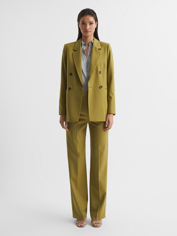 Reiss Green Iris Double Breasted Wool Blend Blazer - Image 8 of 8 Reiss Green Iris Double Breasted Wool Blend Blazer - Image 8 of 8