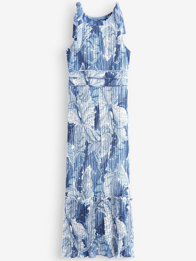 Morris & Co./Acanthus/Blau geblümt - Ärmelloses, plissiertes Maxikleid - Bild 6 von 6 Morris & Co./Acanthus/Blau geblümt - Ärmelloses, plissiertes Maxikleid - Bild 6 von 6
