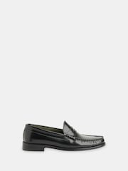 Whistles Black Slim Manny Loafers - Image 2 of 5