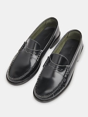 Whistles Black Slim Manny Loafers - Image 3 of 5