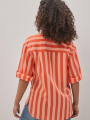 Rayé orange/blanc - Chemise Manche longue avec quincaillerie - Image 2 of 5