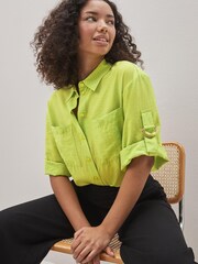 Vert citron - Chemise Manche longue avec quincaillerie - Image 1 of 6