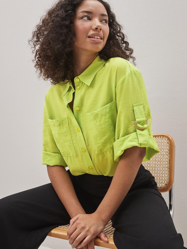 Vert citron - Chemise Manche longue avec quincaillerie - Image 1 of 6
