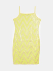 River Island Green Chevron Sequin Cami Dress - Image 1 of 3