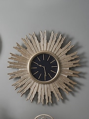 Pacific Gold Starburst Wall Clock - Image 1 of 6