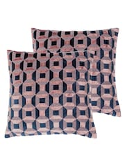 Riva Paoletti 2 Pack Pink Empire Filled Cushions - Image 1 of 4