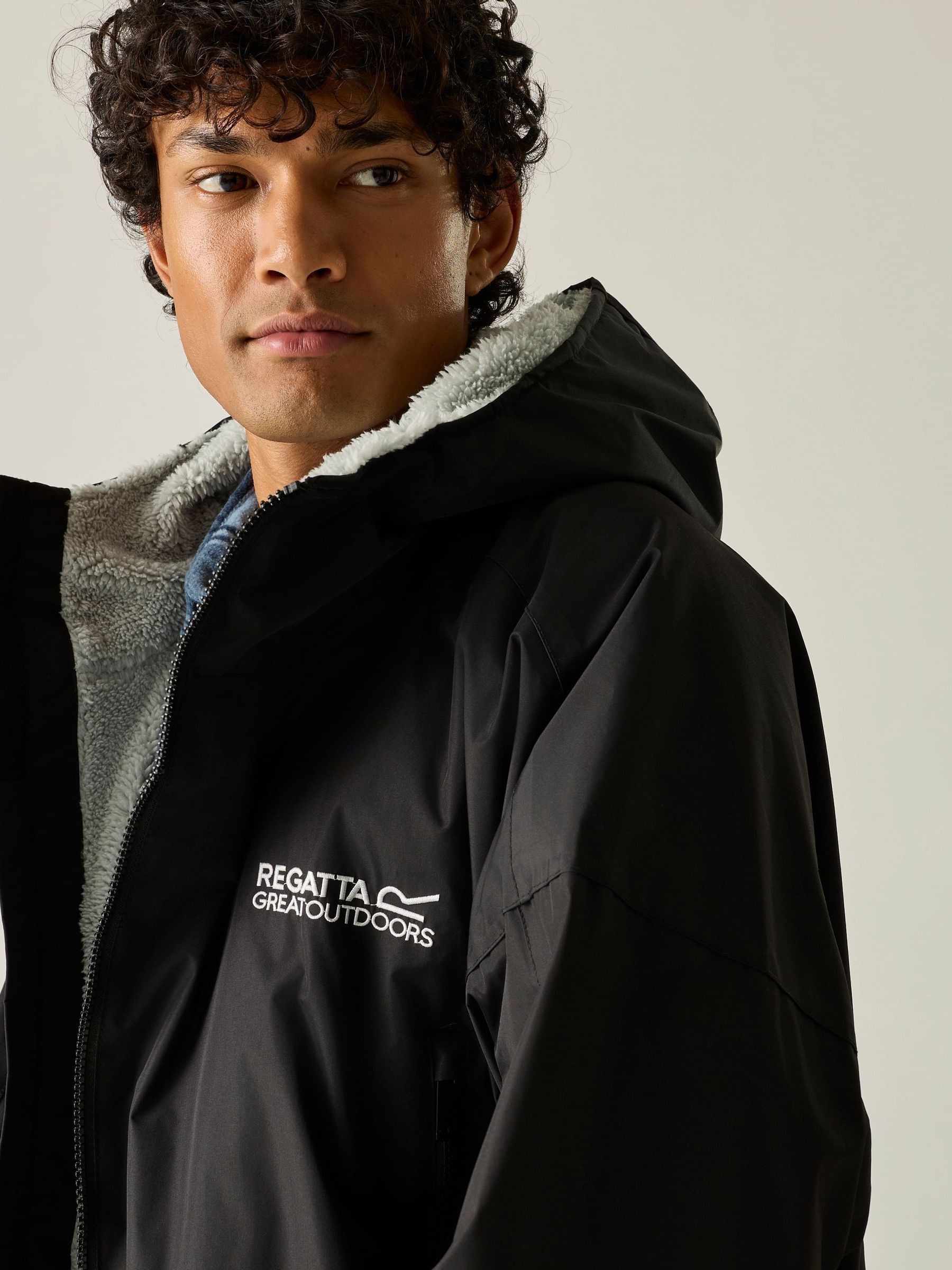 Buy Regatta Black Oversized Waterproof Borg-Fleece Lined Changing