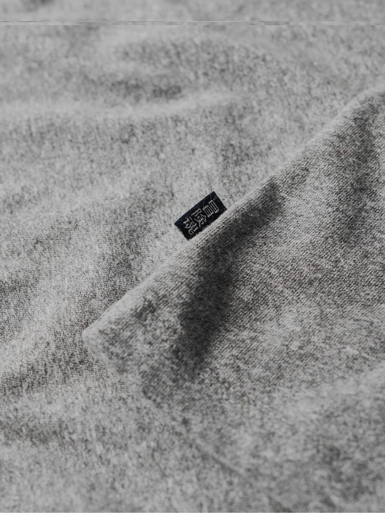 Superdry Light Grey Marl Essential Logo Embroidery T-Shirt - Image 5 of 5