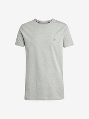 Серый - Tommy Hilfiger Slim Fit Core Stretch Crew Neck T-Shirt - Image 4 of 4
