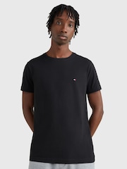 Черный - Tommy Hilfiger Slim Fit Core Stretch Crew Neck T-Shirt - Image 1 of 4