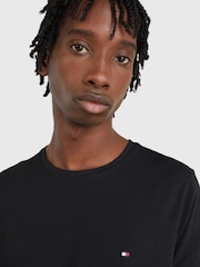 Черный - Tommy Hilfiger Slim Fit Core Stretch Crew Neck T-Shirt - Image 3 of 4