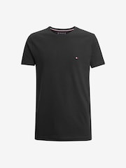 Черный - Tommy Hilfiger Slim Fit Core Stretch Crew Neck T-Shirt - Image 4 of 4