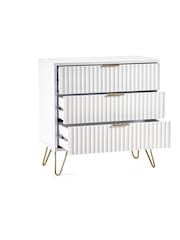 Julian Bowen White Murano 3 Drawer Chest - Image 3 of 5
