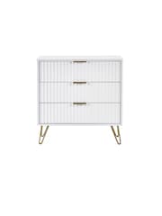 Julian Bowen White Murano 3 Drawer Chest - Image 4 of 5