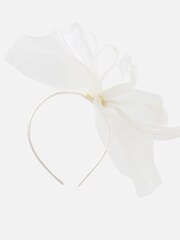 Accessorize Natural Mia Oversized Bow Fascinator - Image 1 of 3