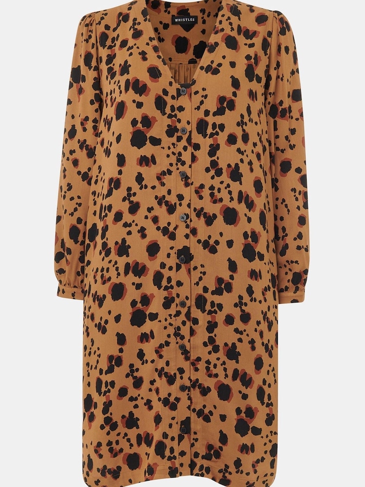Whistles Animal Striking Leopard Print Dress - Image 5 of 5