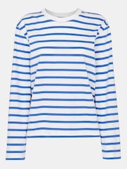Whistles Gestreiftes Baumwolloberteil, Blau - Bild 5 von 5
