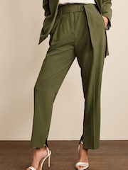 Grün - Hose in Tapered Fit mit Gürtel - Bild 4 von 4