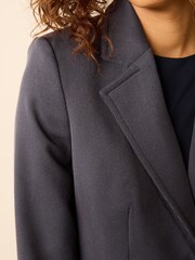 Navy Blue Tailored Pocket Detail Single Breasted Blazer - Image 4 of 5