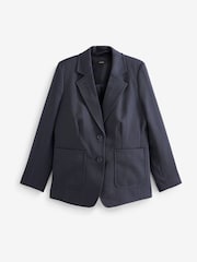 Navy Blue Tailored Pocket Detail Single Breasted Blazer - Image 5 of 5