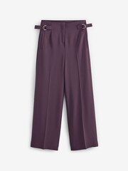 Lila - Anzughose mit weitem Bein und hoher Taille - Bild 4 von 4